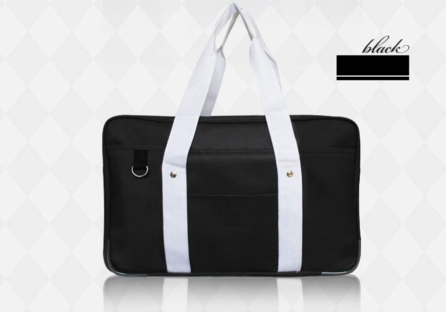 LoveLive, японская Студенческая сумка, Студенческая школьная сумка, JK Commuter, сумка из искусственной кожи, сумка для книг, дорожная сумка-мессенджер, сумка - Цвет: Black