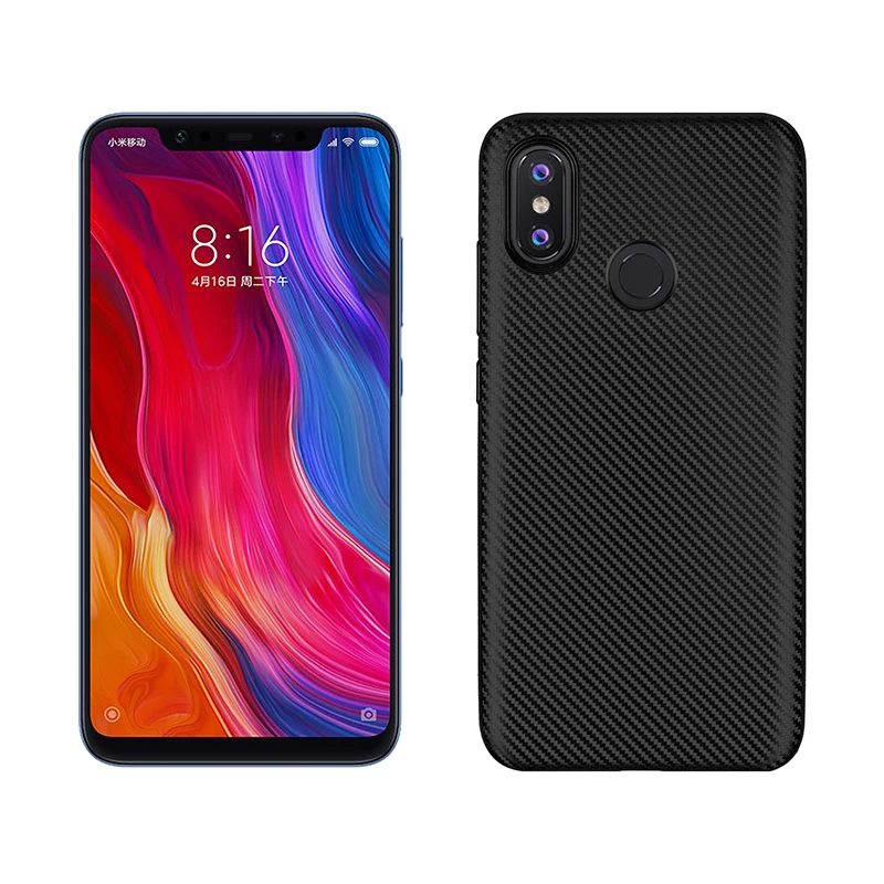 carbon fiber silicone case xiaomi mi 8 (9)