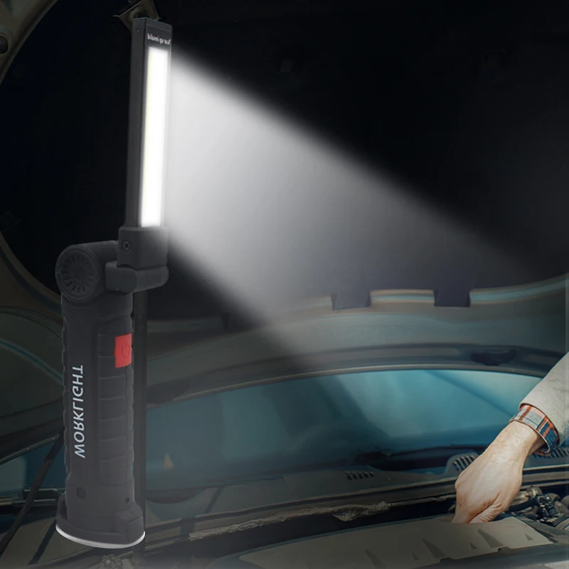

YAOMING COB Light Rechargeable Magnetic Torch with USB Cable Flexible Inspection Lamp Two Size Emergence Car Repair Light