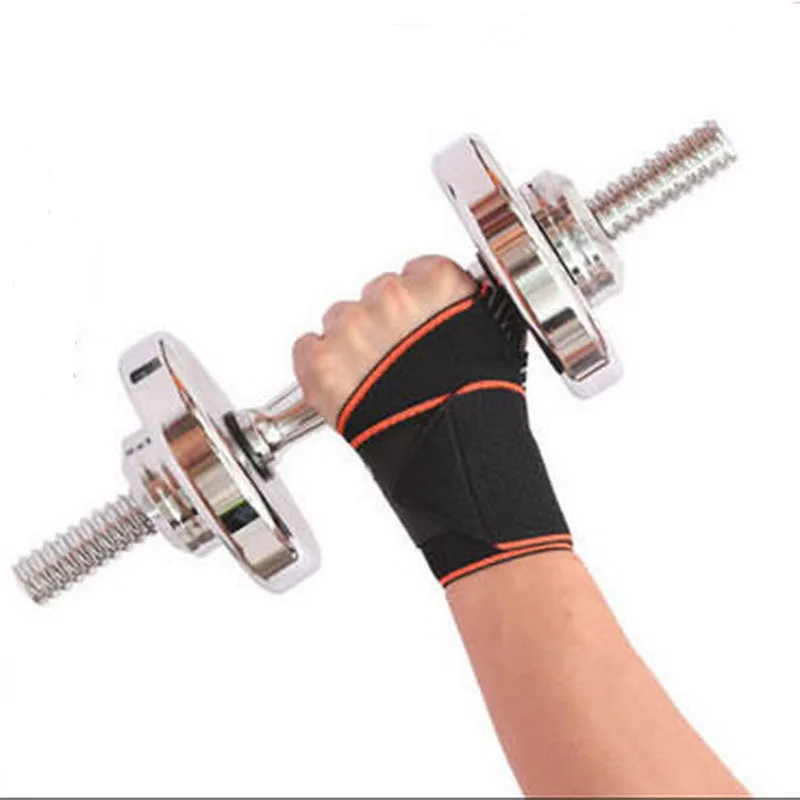 AOLIKES 2 Pcs/lot Dumbbell Elastic Wrist Bands Men Women Wrist Support Strap Wristwraps Sport For Cycling Tennis Gym Accessories
