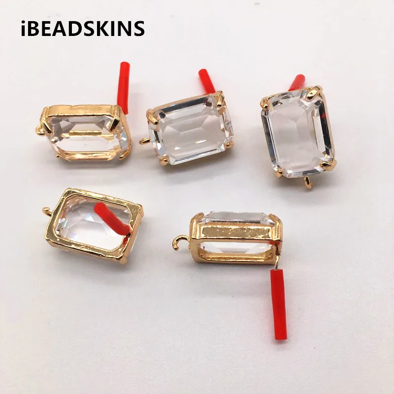 

New arrival! 21x13mm 30pcs rectangl Silver needle Crystal Stud earring/earrings accessories/Earring parts for Earring DIY