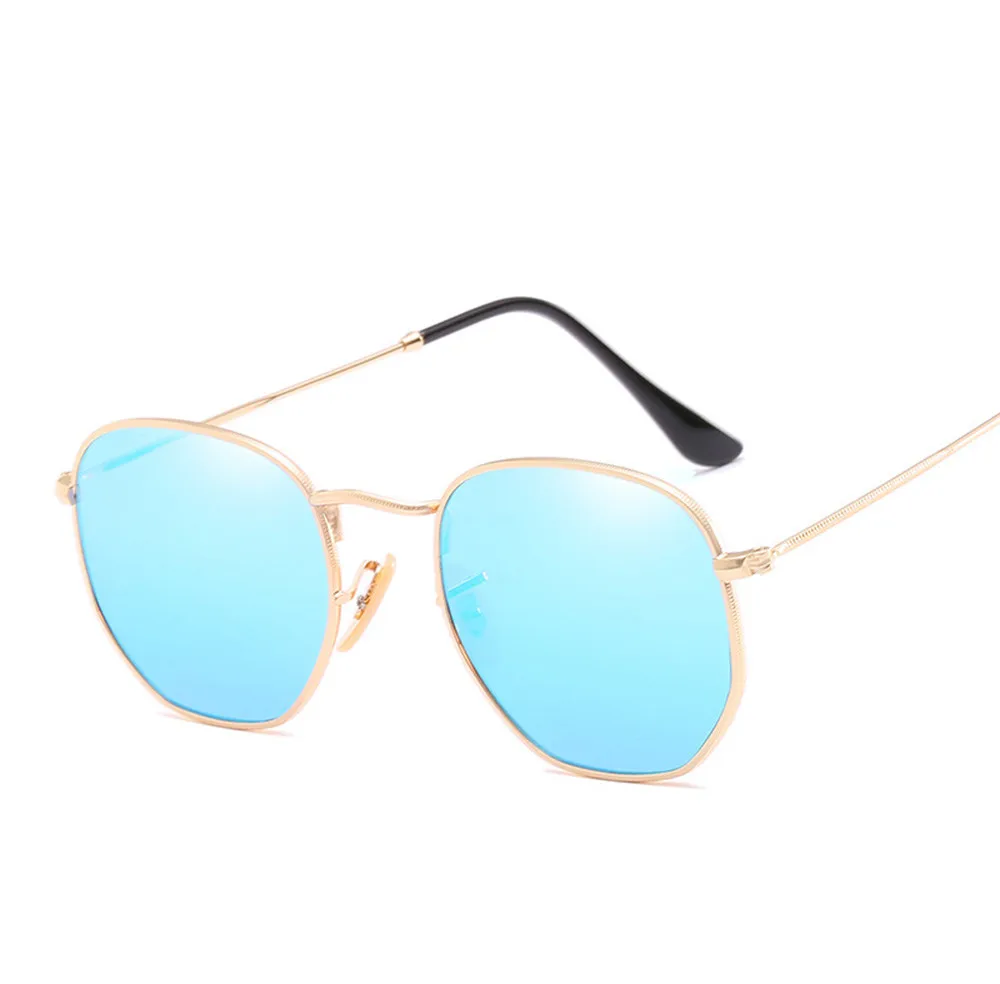 Мужские и женские квадратные винтажные зеркальные солнцезащитные очки спортивные очки для занятий на открытом воздухе бескаркасные полезные фантастические очки 6,3 - Цвет: F