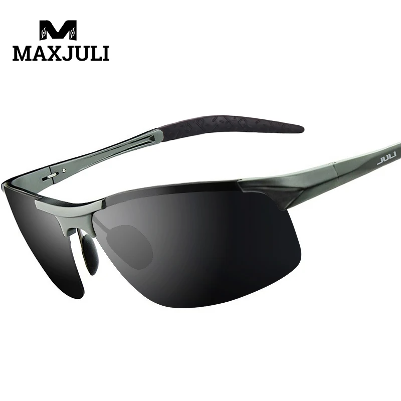 

MAXJULI Polarized Sports Designer Sunglasses for Men Women Driving Baseball Cycling Fishing Golf Al-Mg Alloy Superlight
