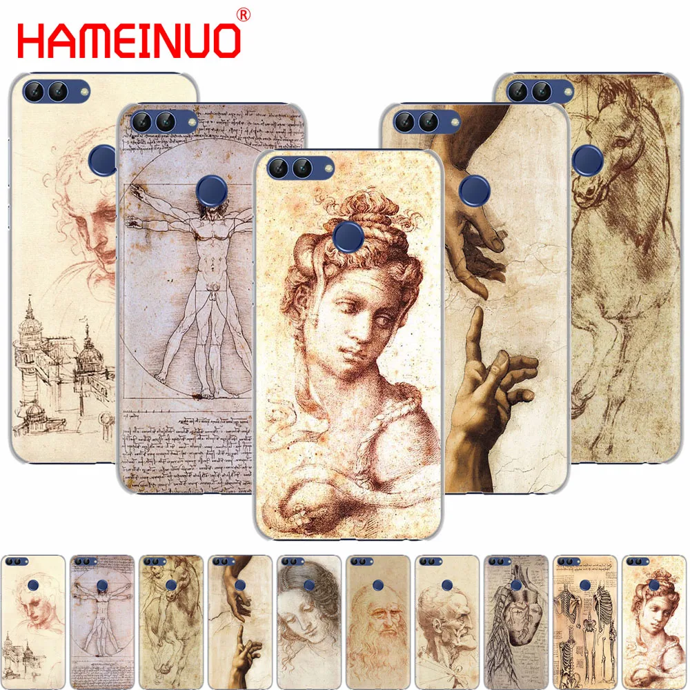 

Italy leonardo da vinci art cell phone Cover Case for huawei Honor 7C Y5 Y625 Y635 Y6 Y7 Y9 2017 2018 Prime PRO