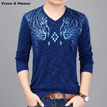 Прямые продажи с фабрики персонализированные 3D печати моды простой v-образным вырезом свитер осень мягкий удобный качественный мужской свитер