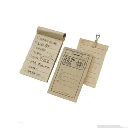 Старинный крафт бумажные для заметок сделать список Еженедельный ежедневник планировщик заметки блокноты для записей канцелярские