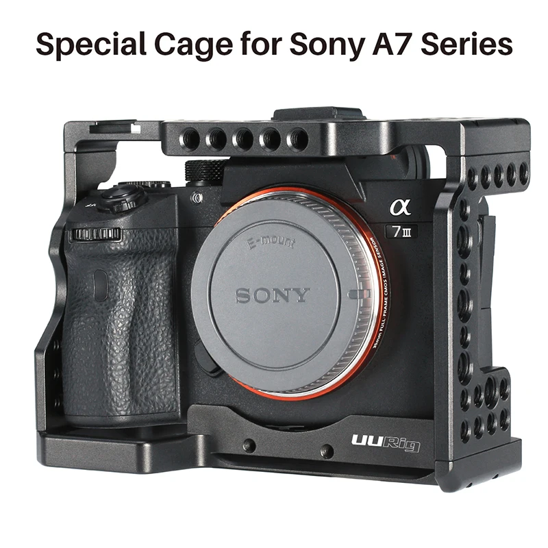 UURig камера клетка для sony A7III Стандартный Arca-style быстросъемная пластина с верхней