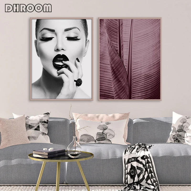 Модные плакаты DHROOM Картина на холсте с розовыми цветами современный сексуальный