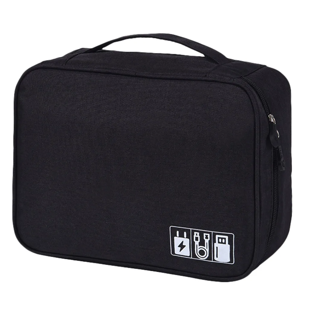 

Multi-function digital electronic storage handbags unisex data line storage solid color large capacity handbag torebka damska