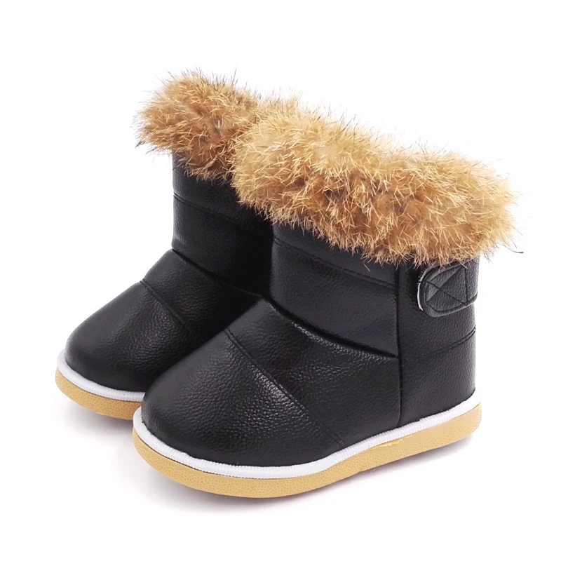 MIAOMIAOSHU/детские зимние ботинки; зимние ботинки для маленьких мальчиков и девочек; детская теплая плюшевая обувь на кроличьем меху; детские зимние ботинки для маленьких мальчиков и девочек