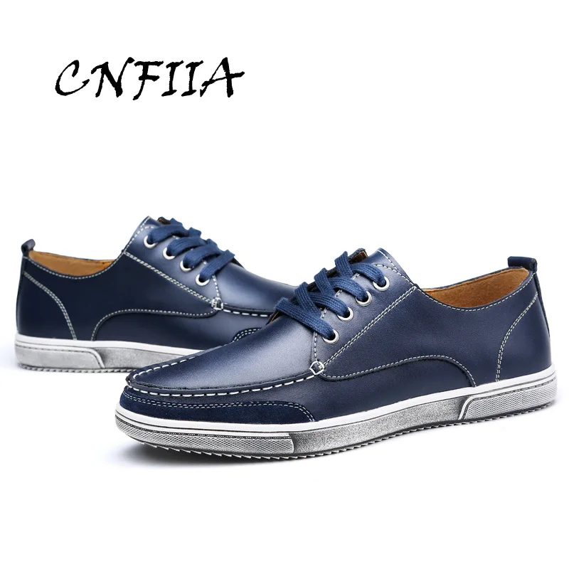 

CNFIIA Men Shoes Man Genuine Leather Shoes Casual Designer Sneakers Male Moccasins Luxury Brand 2018 Autumn New Leather Footwear
