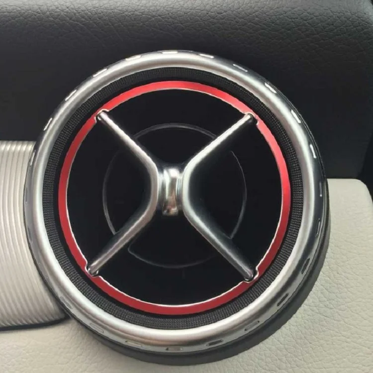 Angelguoguo для Mercedes Benz A/B/GLA/CLA класс алюминиевый сплав воздушная наклейка на розетку/приборную панель воздушный выход украшение кольцо - Название цвета: Inner ring Red