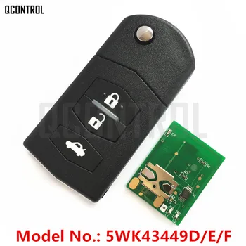 

QCONTROL Car Remote Key Suit for Mazda 5WK43449D or 5WK43449E or 5WK43449F 433MHz M2 Demio M3 Axela M5 Premacy M6 Atenza No Logo