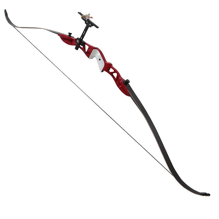 

IRQ 1 pcs Good quality 66'' 28lbs archery hunting takedown target bow sight arrow rest aluminum recurve bow