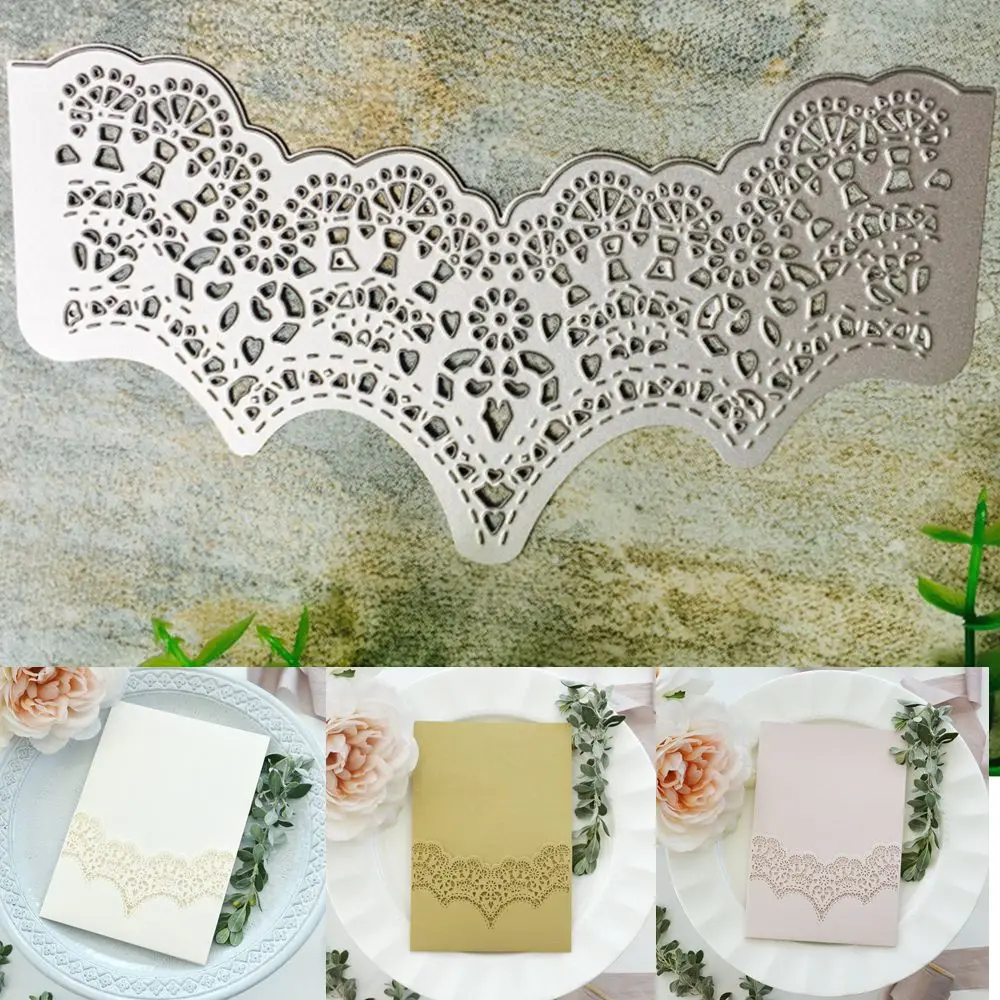 

16.2X8.8CM Lace Corner Carbon Steel Craft Dies Embossing Paper Cutting Dies Stencil DIY Scrapbooking Craft Cut Photo Cards Dies
