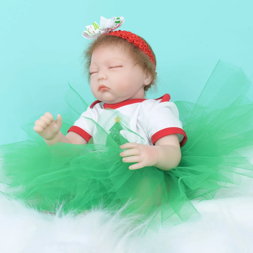 

Lovely 22inch Realistic Reborn Doll Native American Newborn Infant Baby Doll Mold With Outfits and Pacifier Nursing Accessories