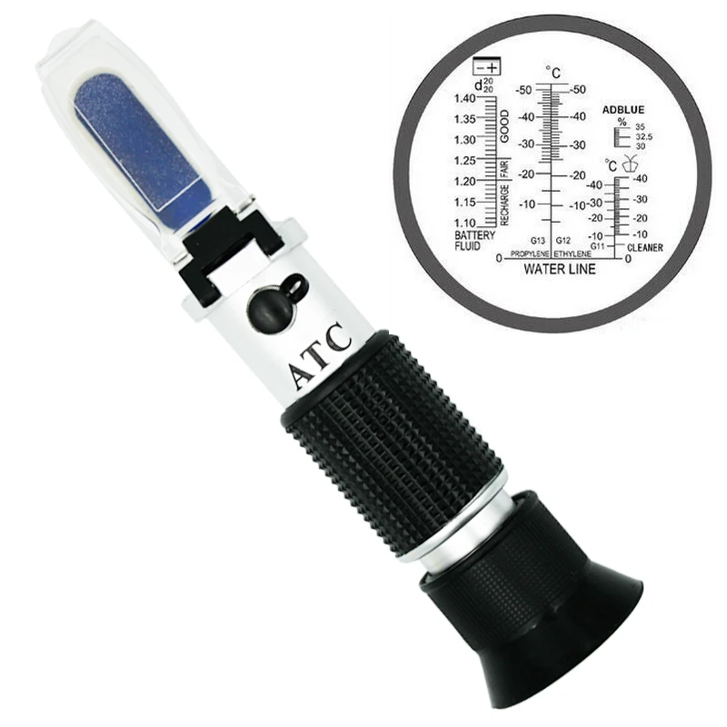 

Handheld Optical 4 in 1 Car Adblue Urea Concentration Refractometer Battery Fluid Ethylene Propylene Glycol Testing with ATC 42%