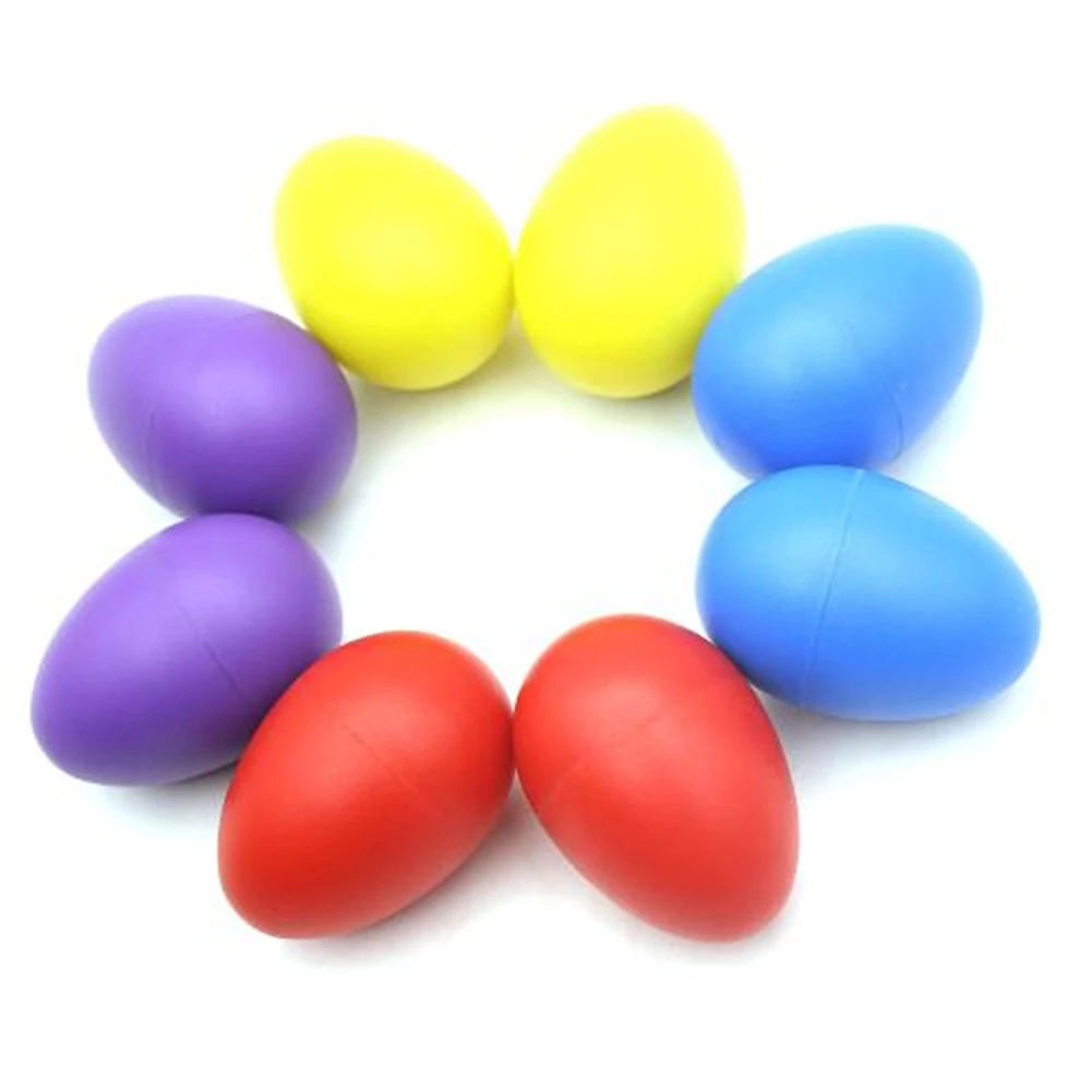 

1 Pair of Plastic Sand Eggs Shaker Percussion Rhythm Learning Musical Instruments Toys For Kids KTV Party Games