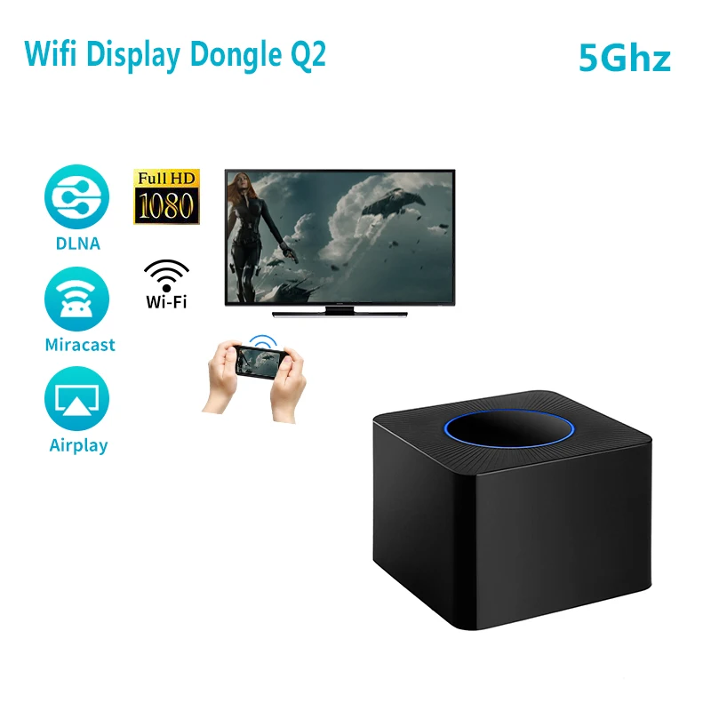 

Wireless display receiver Dongle 2.4G/5G dual wifi Android TV stick 1080P HD Airplay mirroring miracast DLNA vs netflix youtube