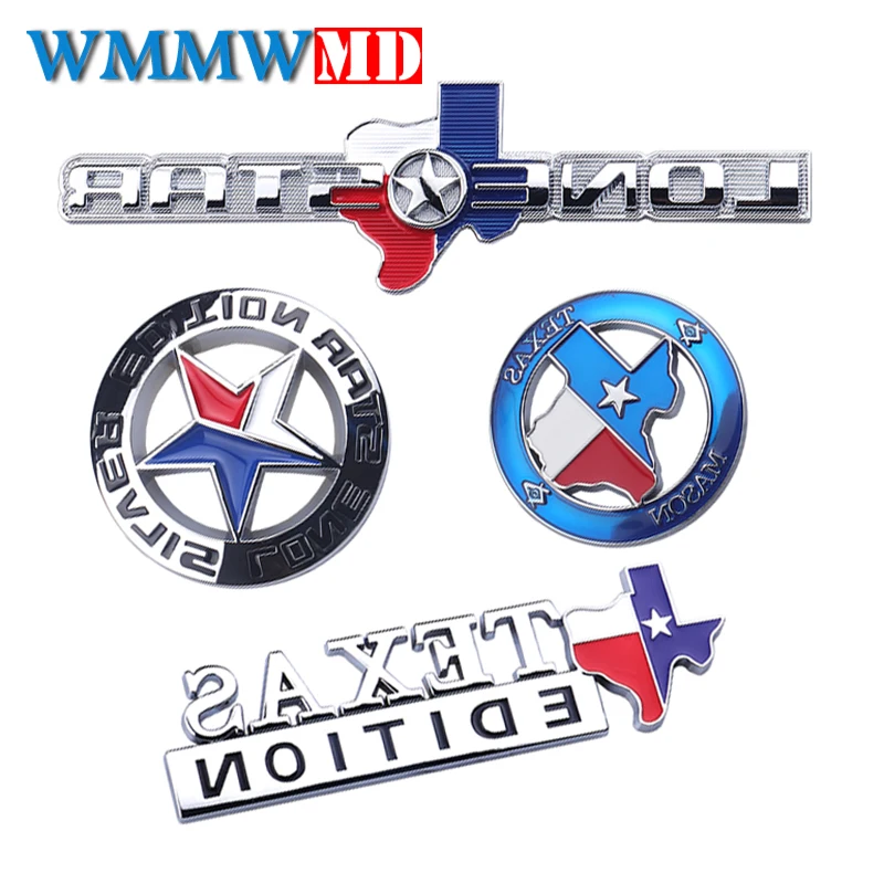 

3D Metal TEXAS EDITION Car Sticker Emblem Badge For Universal Cars For Jeep Motorcycle Car Styling Decorative Auto Accessories