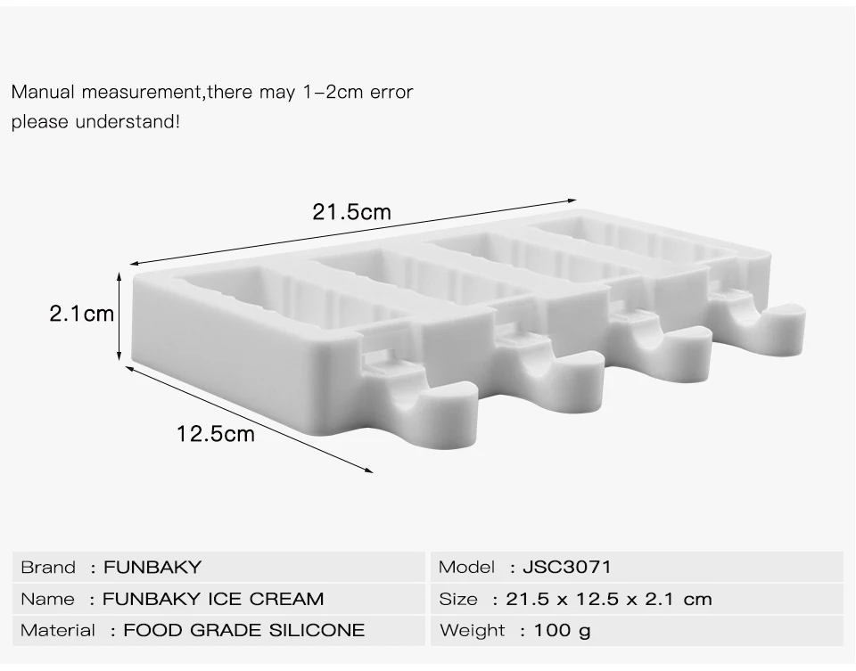 4 полости 3D силиконовые формы для мороженого эскимо формы производитель замороженные формы с палочками