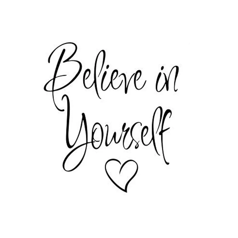 Believe In Yourself Removable Art Vinyl Mural Home Room ...