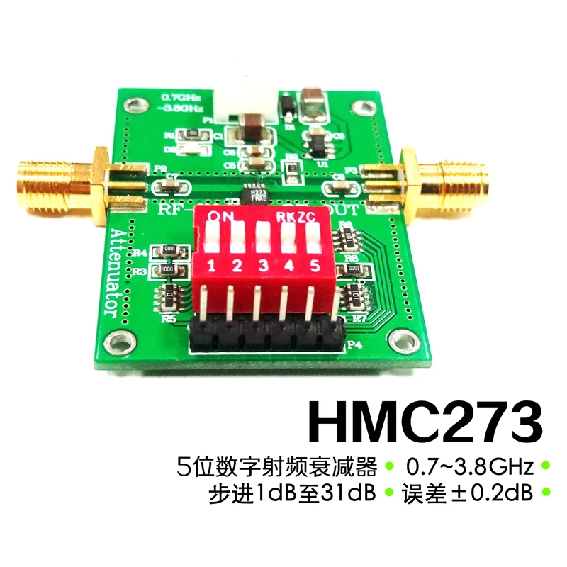 

5-digit RF attenuator HMC273 0.7~3.8GHz, Step 1dB to 31dB