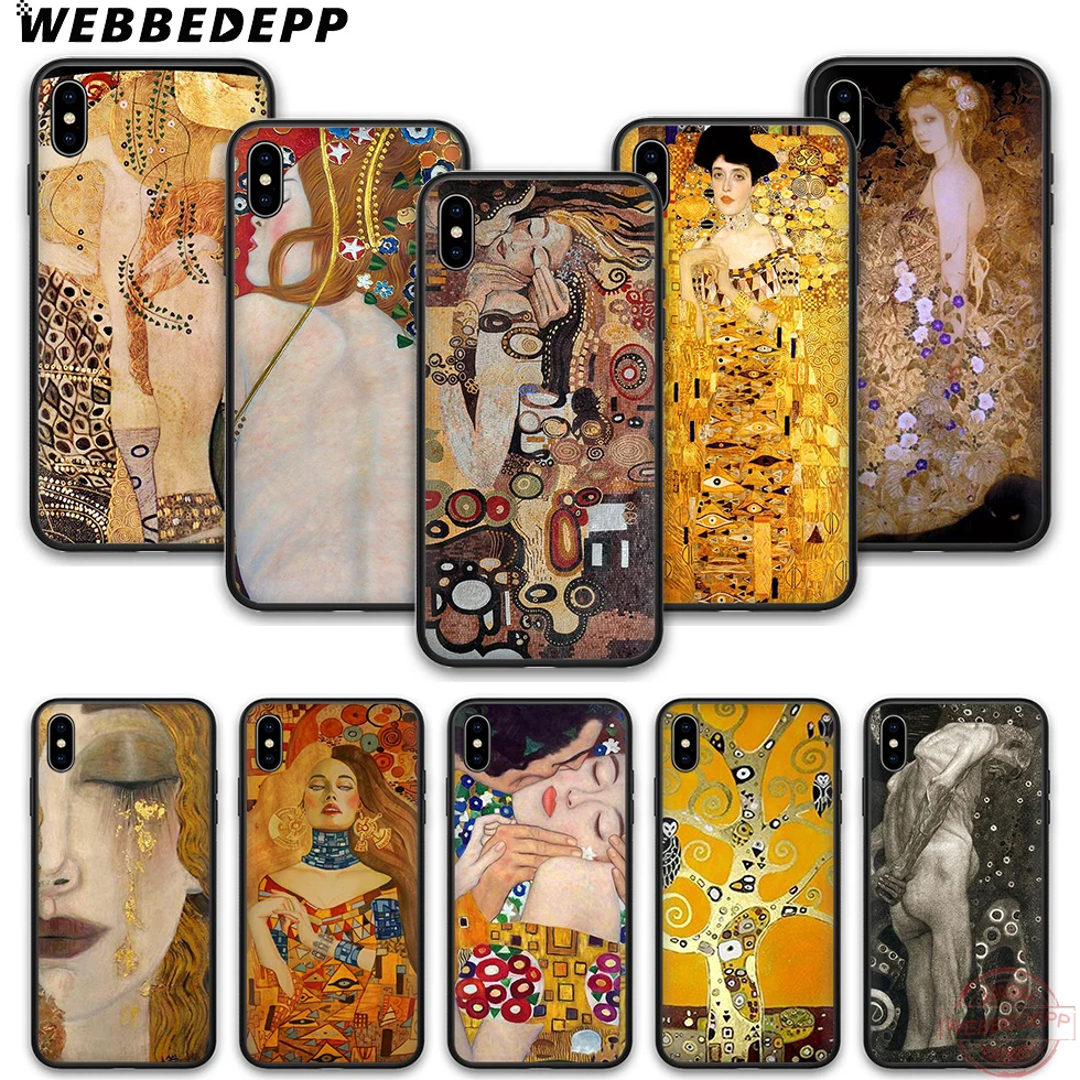 WEBBEDEPP Gustav Климт Мягкий силиконовый чехол для телефона iPhone 5 6 7 8 Plus X XS XR Max.11 11peo 11proMax