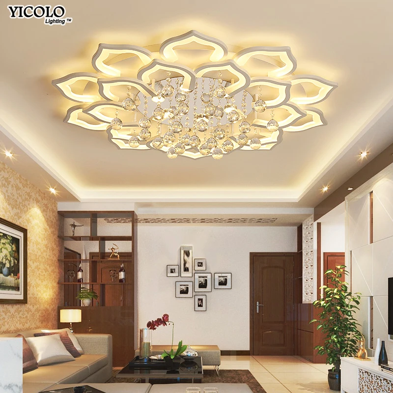aliexpress com buy white acrylic modern chandelier white led lights for room