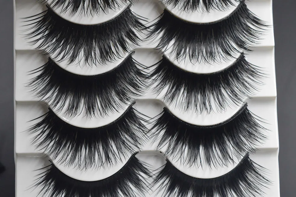 False EyeLashes 1 Box 5 Pairs Thick Black False Eyelashes Makeup Tips Natural Smoky Makeup Long Fake Eye Lashes 10 False EyeLashes 1 Box 5 Pairs Thick Black False Eyelashes Makeup Tips Natural Smoky Makeup Long Fake Eye Lashes 10