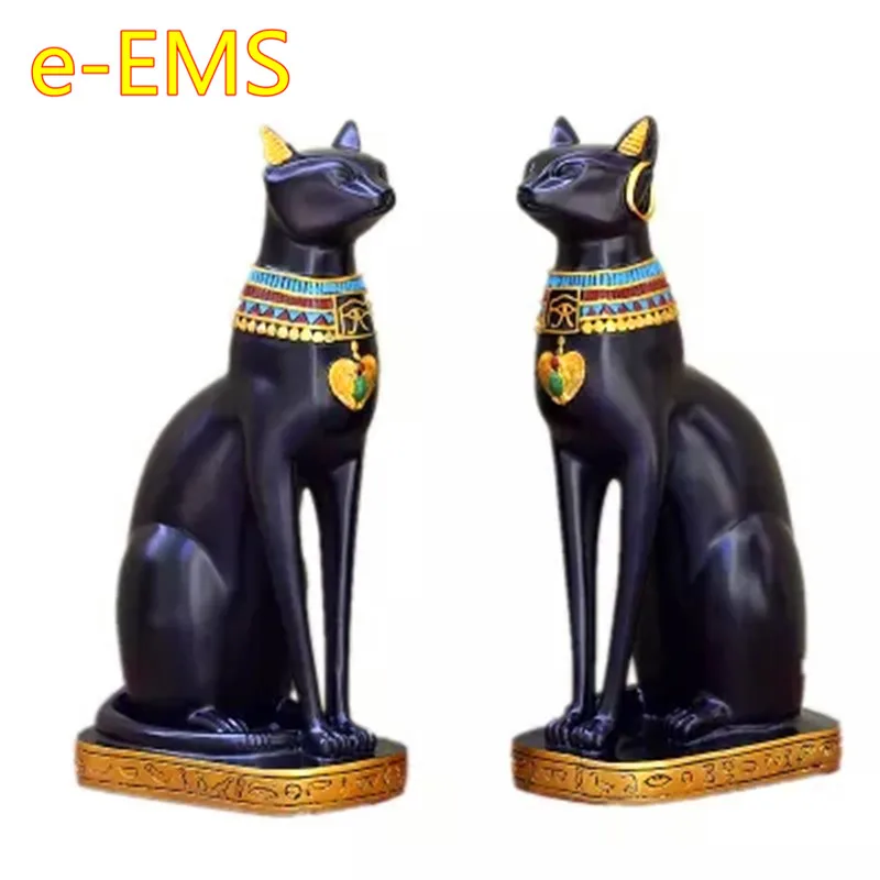 

European Style Egyptian God Cat Bastet Sculpture Colophony Crafts Home Furnishing Articles G1764
