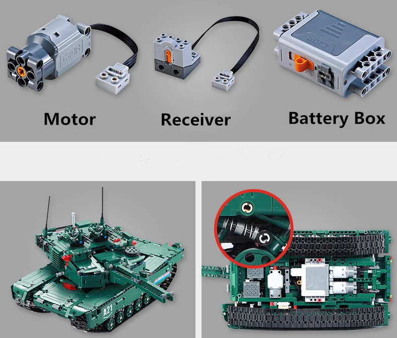 Пульт дистанционного управления rc Танк Строительный блок кирпичная игрушка