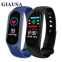 GIAUSA M3S Smart Bracelet Color-screen IP67 Fitness Tracker blood pressure Heart Rate Monitor Smart band For Android IOS phone