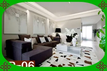 

2018 free shipping 100% natural genuine cowhide pebble rug