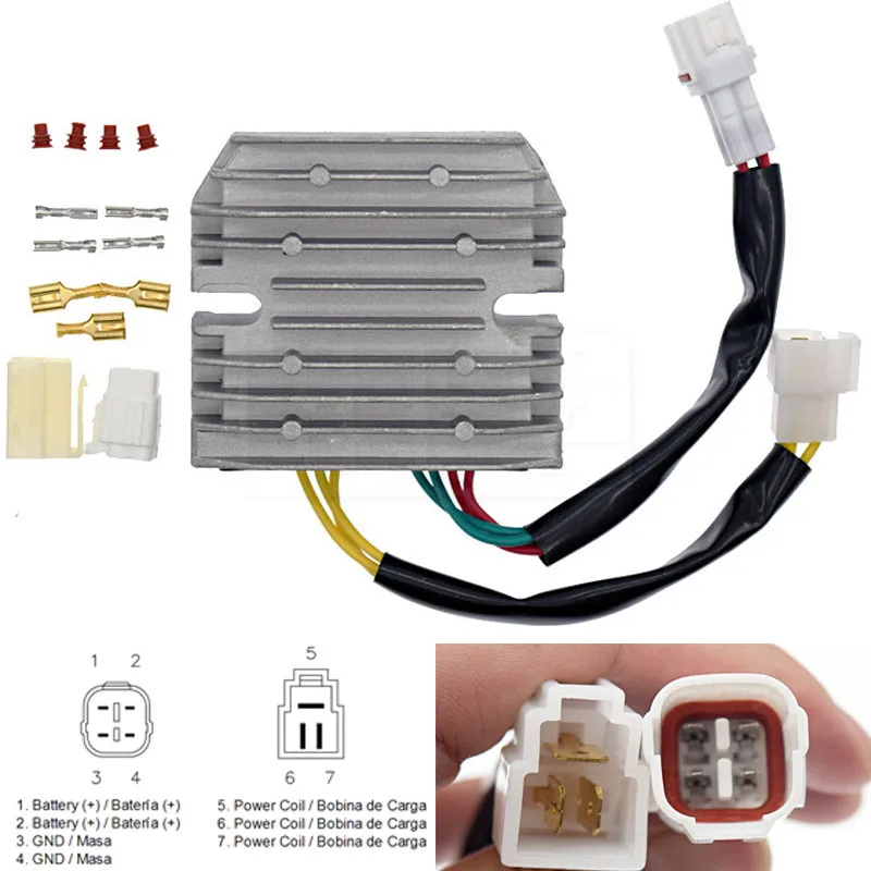 Notonmek Voltage Regulator Rectifier for 2003-2011 Suzuki Motorcycle SV1000 SFV650 DL650 VL1500 VZ800 SV650 GSXR1000 GSXR600 GSXR750 VL800 GSF1250 GSX650 Arctic Cat Motorcycle 375 400 500