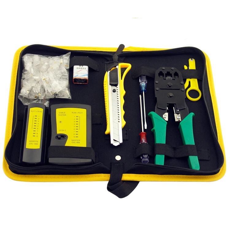 RJ45 RJ11 CAT5E CAT6 Network tools kit Networ tools kit /SET Tester Stripper cutter Crimper tool