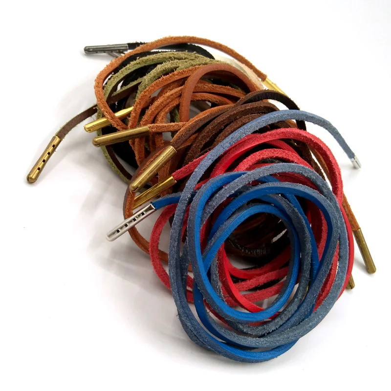 1-12Pairs Purple Men Fashion Quality Genuine Top Layer Leather Shoelaces Retro Leather Boot Shoes Shoestring Metal Head Shoelace 1-12Pairs Purple Men Fashion Quality Genuine Top Layer Leather Shoelaces Retro Leather Boot Shoes Shoestring Metal Head Shoelace