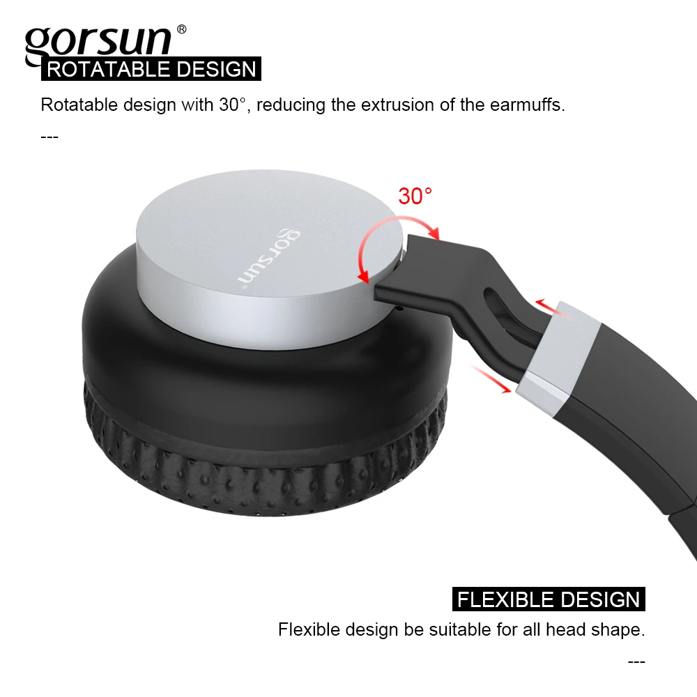 Bluetooth беспроводные наушники Gorsun E89 на ухо Легкие стерео спортивные складные наушники Встроенный микрофон для Iphone Xiaomi