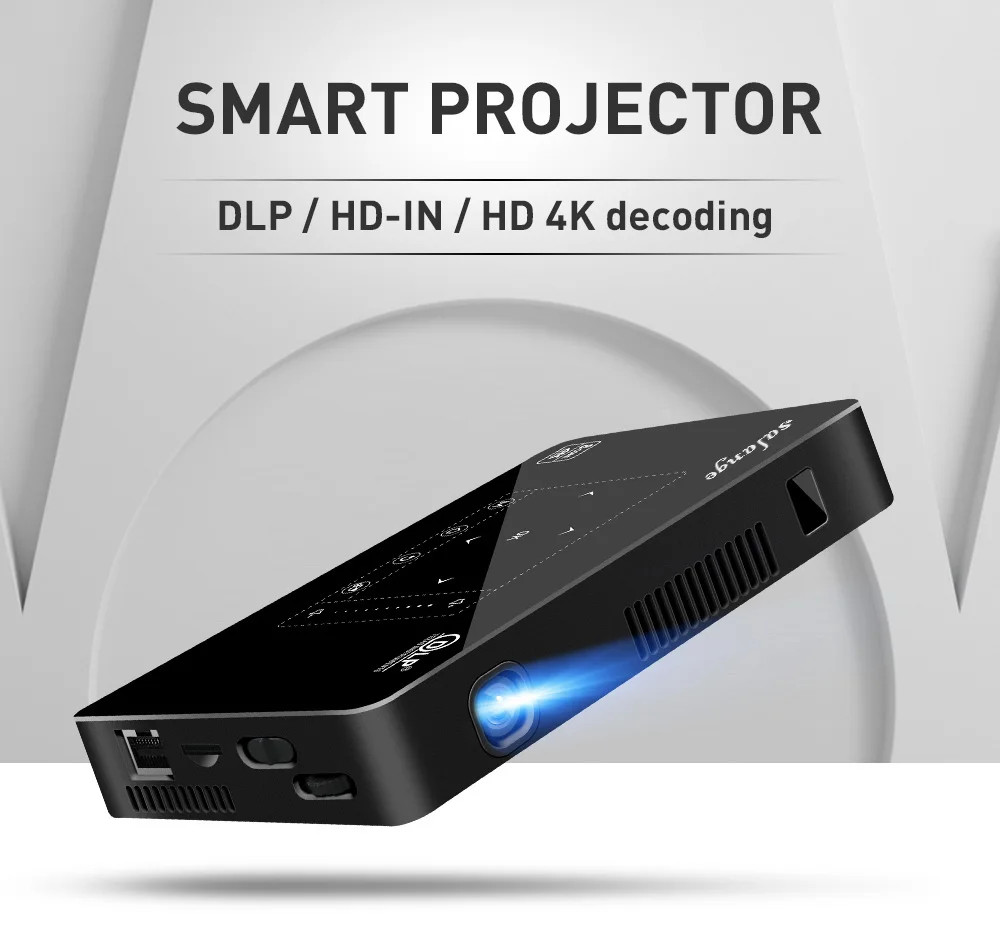 Salange P10 мини-проектор для мобильного телефона СВЕТОДИОДНЫЕ мобильный Projetor Android WI-FI Bluetooth 8000 mAH Батарея HDMI в Портативный проектор