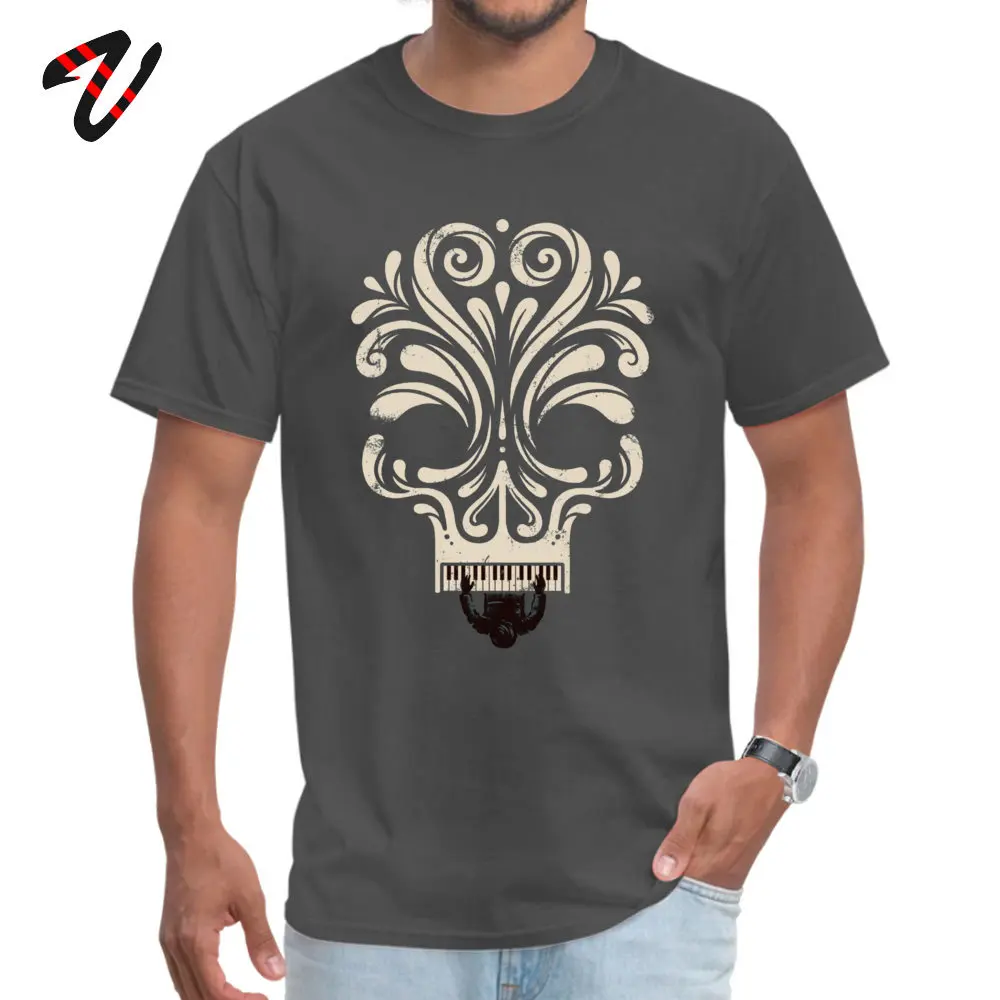 100% Cotton Men Short Sleeve Crazy T-shirts Unique Tees Coupons Customized Round Neck Tee Shirts Wholesale Musician Pianist Piano Argentina Mexico Skull carbon