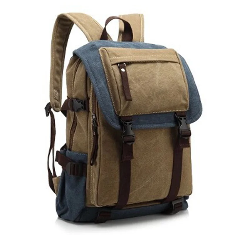 

New fashion backpack casual men backpacks men fashion bags vintage school bags canvas rucksack men's casual travel bag M02