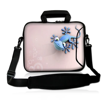

14" 15" 15.4" 15.6 '' Laptop Notebook Shoulder Messenger Traveling Carry Bag Sleeve Pouch Cover w Double Pockets Blue Lizard