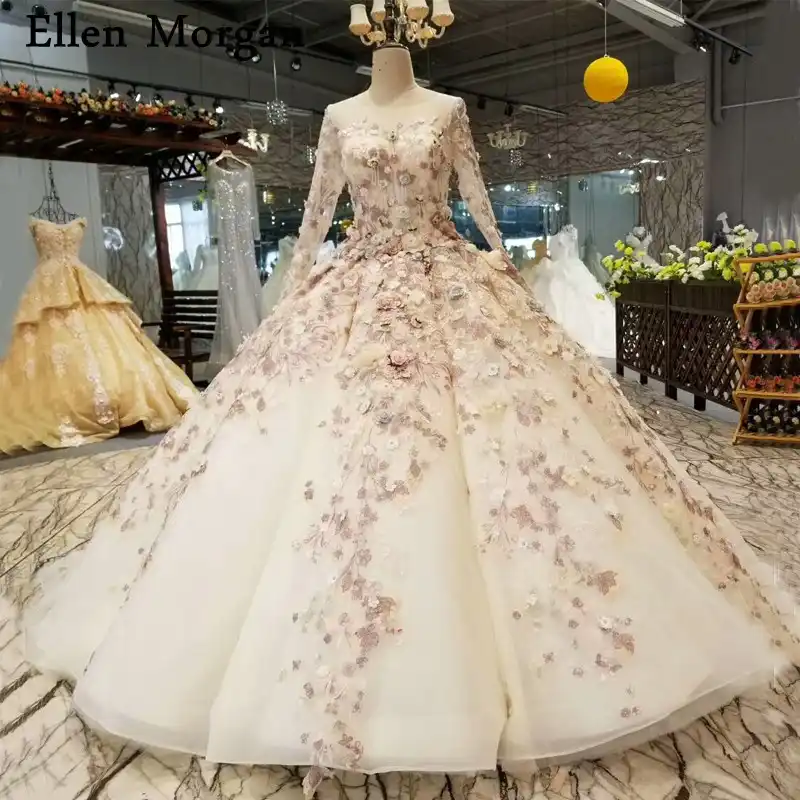 Elegant Ball Gowns Wedding Dresses 2019 African Black Girls Long