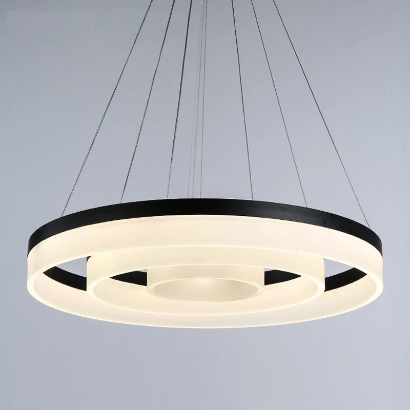 Современный светодиодный подвесной светильник для гостиной, столовой, подвесной светильник suspendu, светодиодный светильник с кольцом, светильник de techo colgante