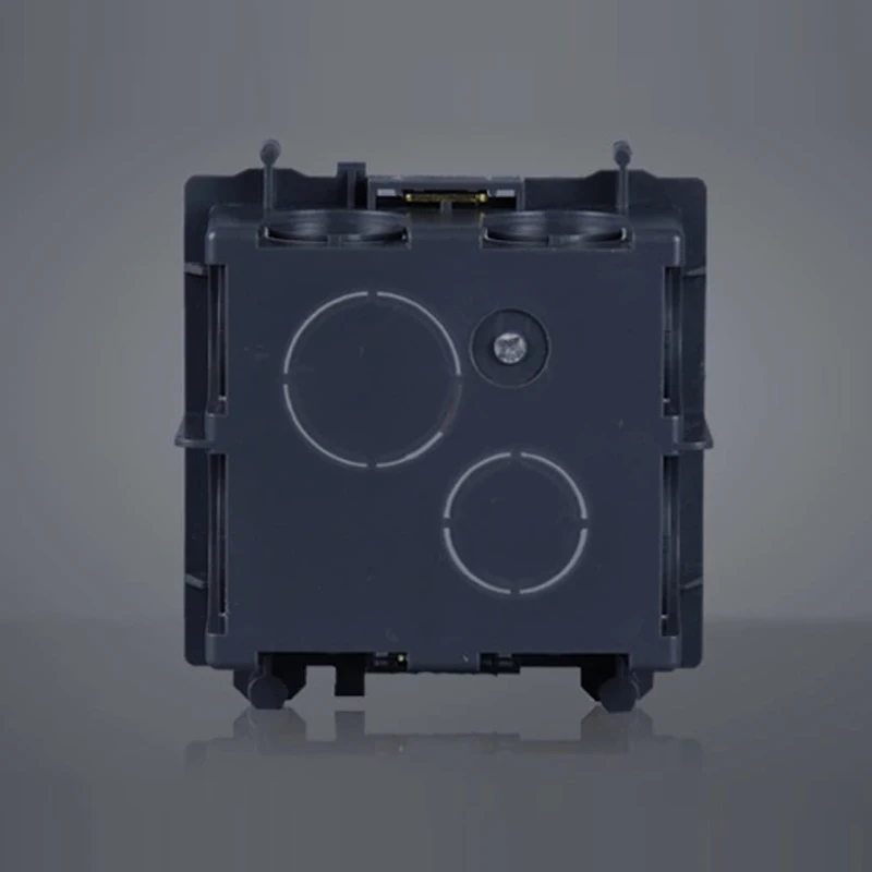 Black Color 86mm Hiding Installation Concealed Mount Box Enclosure Junction Wiring Boxes For Wall Outlet Panel