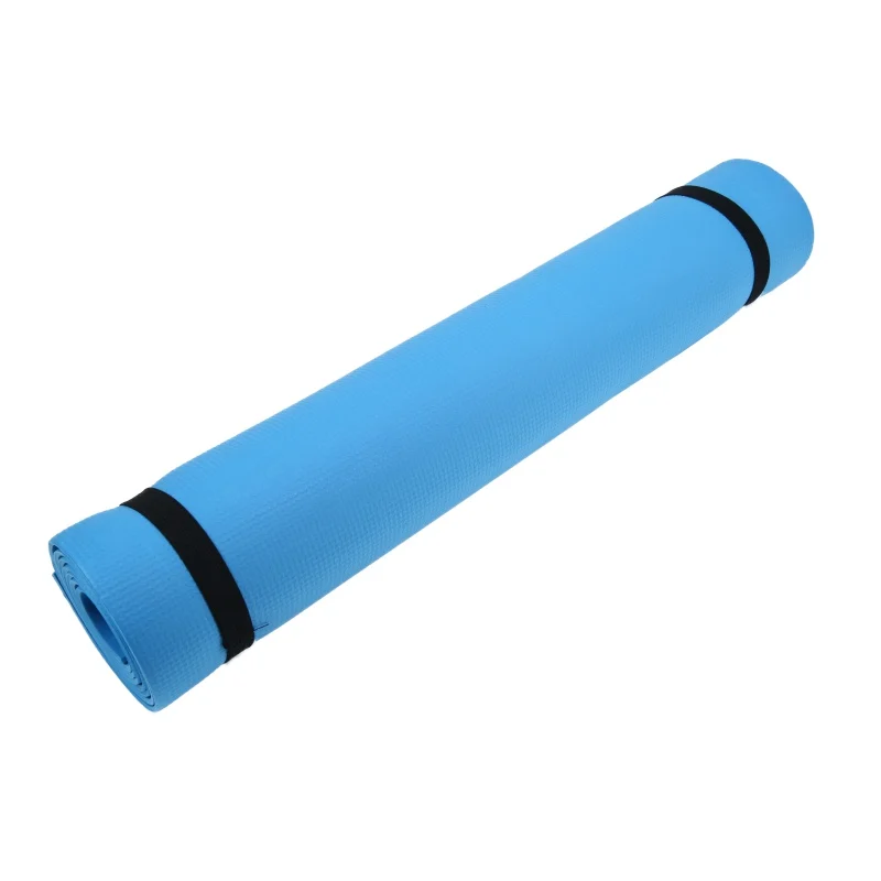4 мм толстый женский EVA фитнес комфорт пена йога коврик для упражнений, йоги, пилатеса - Цвет: Синий