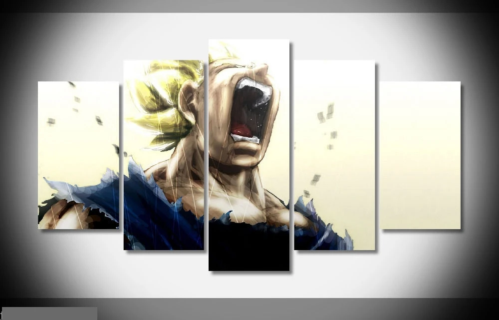 

Artistic originality Vegeta dragon ball-z anime print poster canvas in 5 pieces 20x35cmx2,20x45cmx2,20x55cm