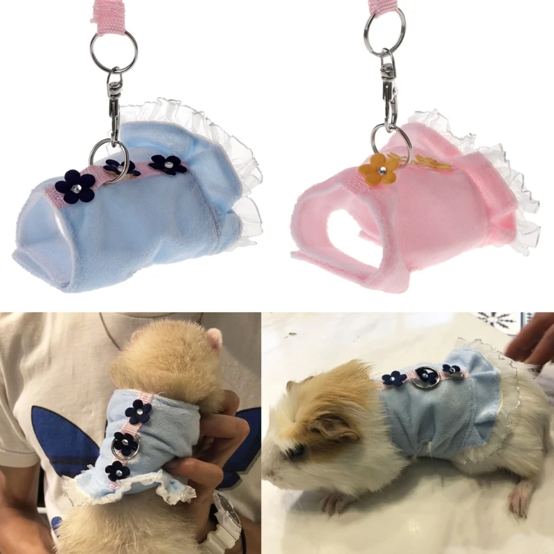 

Pet Harness Small Animals Rabbit Ferret Guniea Pig Vest Leash Adjustable Strap