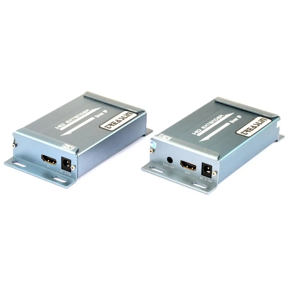 

TreasLin 1080P 60Hz HDMI over IP Extender HDMI Transmitter and Receiver over TCP/IP Up to 393FT for TV STB Support IR Control