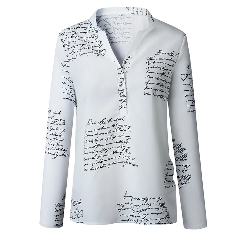 Feminina Blouse Shirt Women Letter Fashion Woman Blouses 2018 Long Sleeve Womens Tops and Blouses Ladies Tops chemise femme New Feminina Blouse Shirt Women Letter Fashion Woman Blouses 2018 Long Sleeve Womens Tops and Blouses Ladies Tops chemise femme New